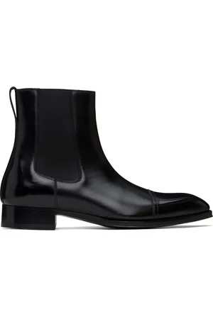 Tom Ford Burnished Leather Edgar Chelsea Boots