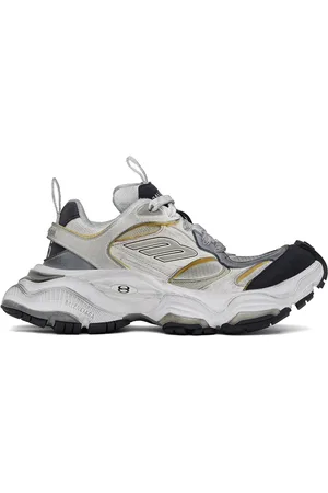 Balenciaga Gray & White Cargo Sneakers