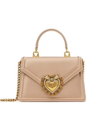 Dolce & Gabbana Beige Small Satin Devotion Bag