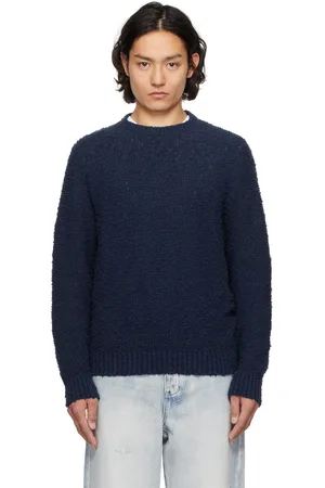 Noah NYC Navy Popcorn Yarn Sweater
