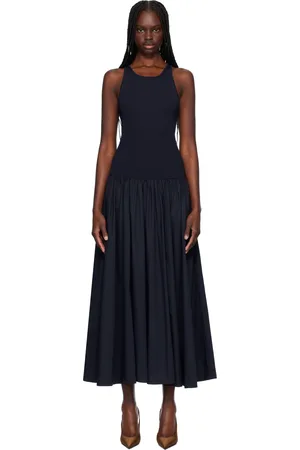 Staud Navy Yamila Maxi Dress