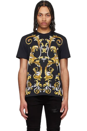 VERSACE Black Outline Barocco T-shirt