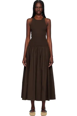 Staud Brown Yamila Maxi Dress