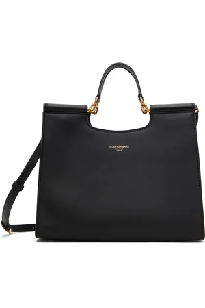 Dolce & Gabbana Black Small Sicily Shopper Tote