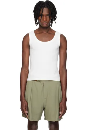 Recto Off-White Scoop Neck Jersey Tank Top