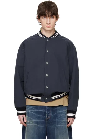 Maison Kitsuné Navy Teddy Bomber Jacket