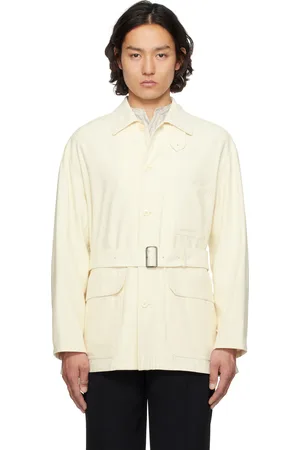 YLÈVE Off-White Viscose Cotton Coverall Jacket
