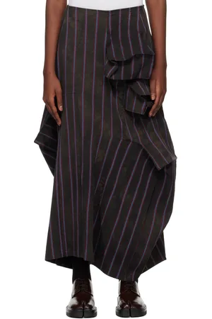 YOHJI YAMAMOTO Khaki R Box Pocket Midi Skirt