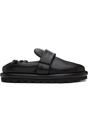 Jil Sander Black Strap Sabot Loafers
