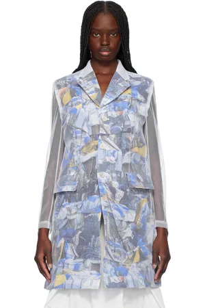 Comme des Garçons White & Multicolor Layered Jacket