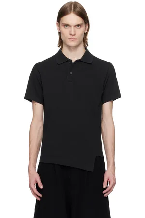 Comme des Garçons Black Bias Cotton Piqué Plain Polo