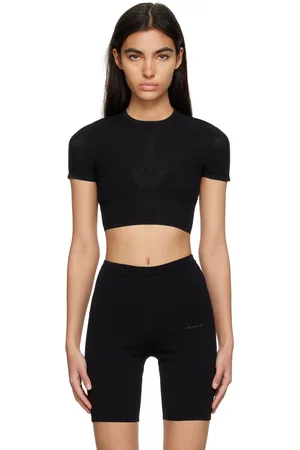 Alexander Wang Black Cropped T-Shirt