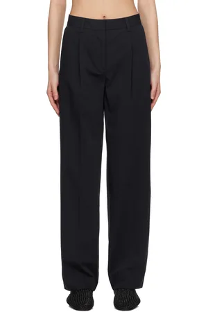 Totême Navy Slanted Pocket Trousers