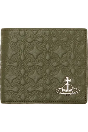 Vivienne Westwood Khaki Lambskin Man. Billfold Wallet