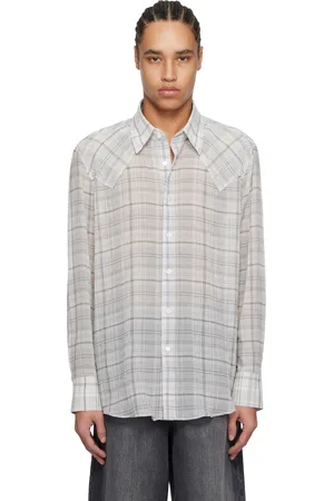 Carter Young White & Black Western Business Shirt