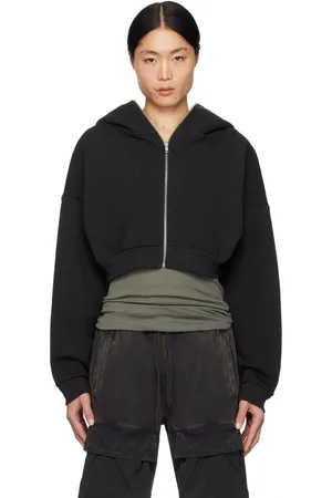 Entire Studios Black Cropped Hoodie