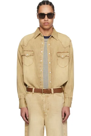 Carter Young Beige Western Denim Shirt