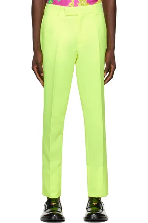 VERSACE Yellow Formal Trousers