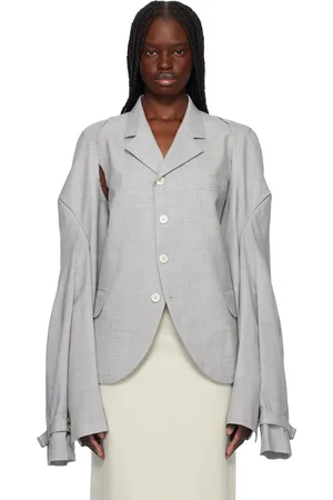 Comme des Garçons Gray Wool Tropical Blazer