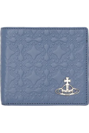 Vivienne Westwood Blue Lambskin Man. Billfold Wallet