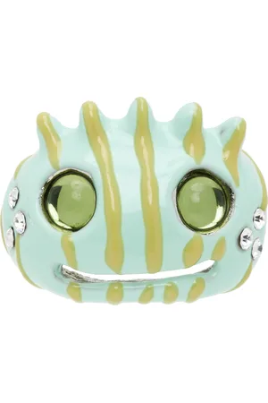 Collina Strada Yellow & Blue Liberty Frog Ring