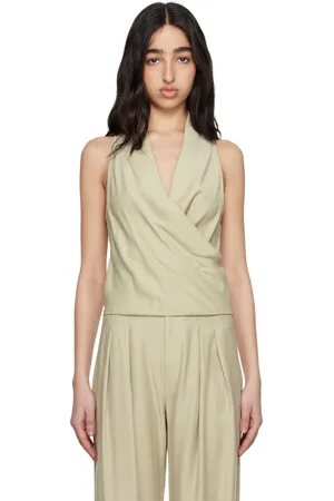 Bec & Bridge Beige Anka Wrap Top