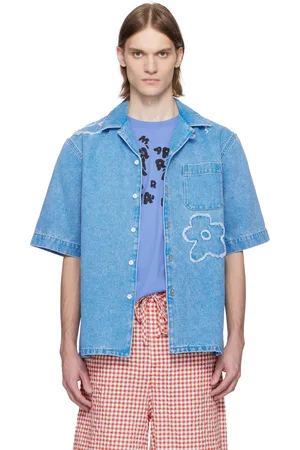 Marni Blue Bowling Denim Shirt
