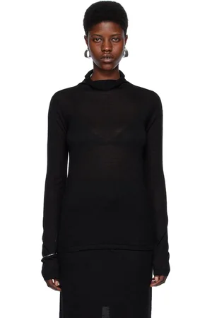 Lauren Manoogian Black Funnel Turtleneck