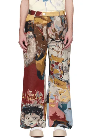 KIDSUPER STUDIOS Multicolor Jacquard Paintings Double Pleated Trousers