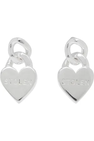 Stolen Girlfriends Club Silver Mini Love Chain Earrings