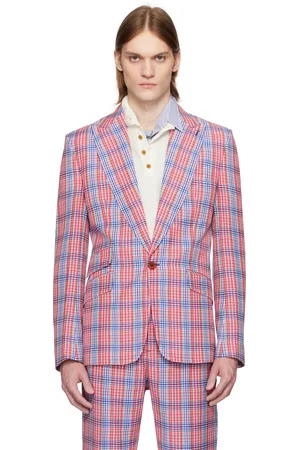 Vivienne Westwood Red & Blue One Button Blazer