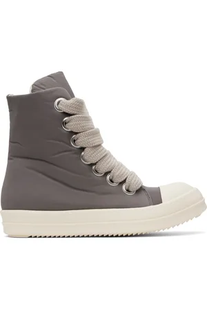 Rick Owens Gray Hollywood Jumbo Lace Puffer Sneakers
