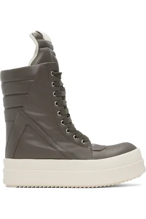 Rick Owens Gray Hollywood Mega Geobasket Sneakers