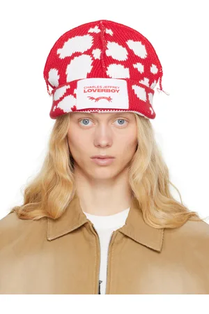Charles Jeffrey Loverboy Red & White Loverboy Beanie