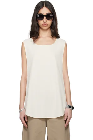 Meta Campania Collective Off- Kacie Unlined Tropical Wool Shift Top