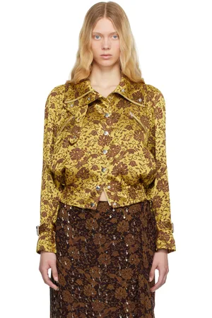 DRIES VAN NOTEN Khaki Jacquard Bomber Jacket