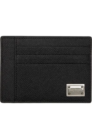 Dolce & Gabbana Black Dauphine-print Calfskin Card Holder