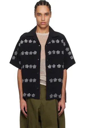 Glass Cypress Silk Flower Bowling Shirt