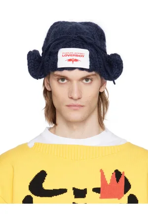 Charles Jeffrey Loverboy Navy Chunky Aviator Beanie