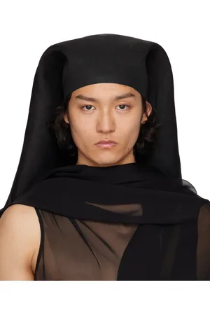 Rick Owens Black Hollywood Wig Hat