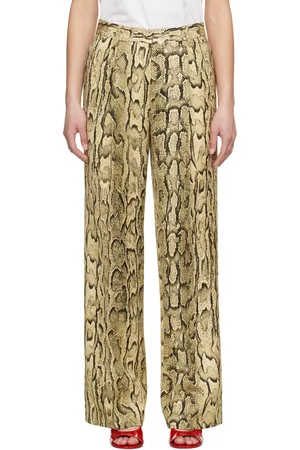DRIES VAN NOTEN Beige Jacquard Trousers