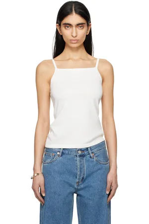 Still Here White Square Tank Top