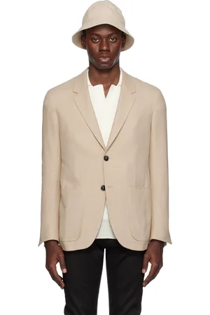 Ermenegildo Zegna Beige Notched Blazer