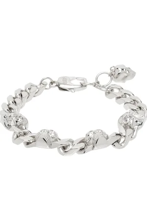 Alexander McQueen Silver Skull Chain Bracelet