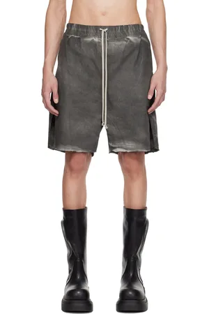 Rick Owens Gray Long Boxers Shorts