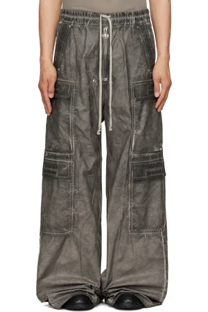 Rick Owens Gray Hollywood Double Cargo Jumbo Belas Pants