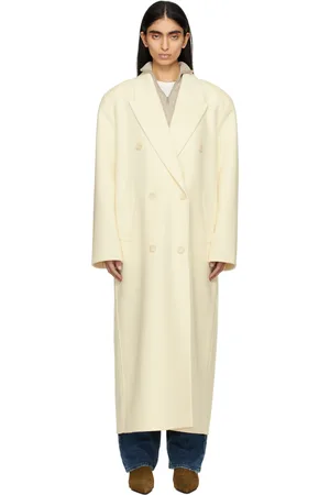 The Frankie Shop Off-White Gaia Double Breasted Coat