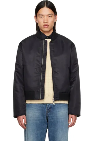 Sunflower Black Relaxed-Fit Bomber Jacket