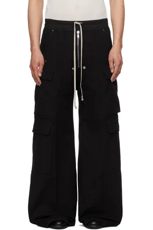 Rick Owens Black Hollywood Double Cargo Jumbo Belas Pants
