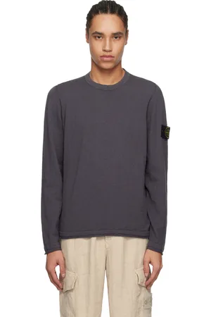 Stone Island Gray Organic Cotton & Nylon Sweater